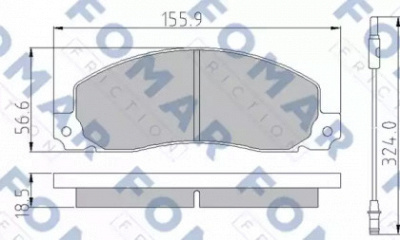 FOMAR FRICTION fo499681 -  Комплект тормозных колодок, дисковый тормоз